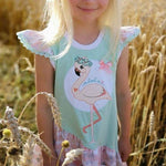Stickdatei Frieda und Fred Flamingo - Rahmen 16x26 - Sewando
