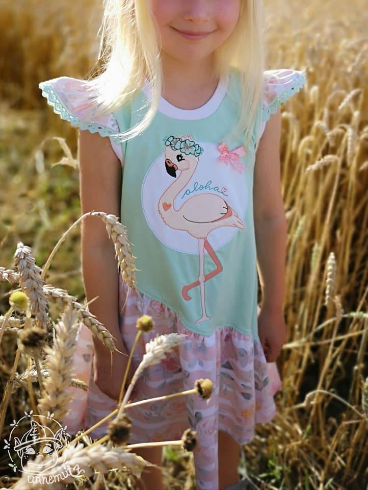 Stickdatei Frieda und Fred Flamingo - Kombipaket - Sewando