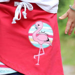 Stickdatei Frieda und Fred Flamingo - Rahmen 13x18 - Sewando