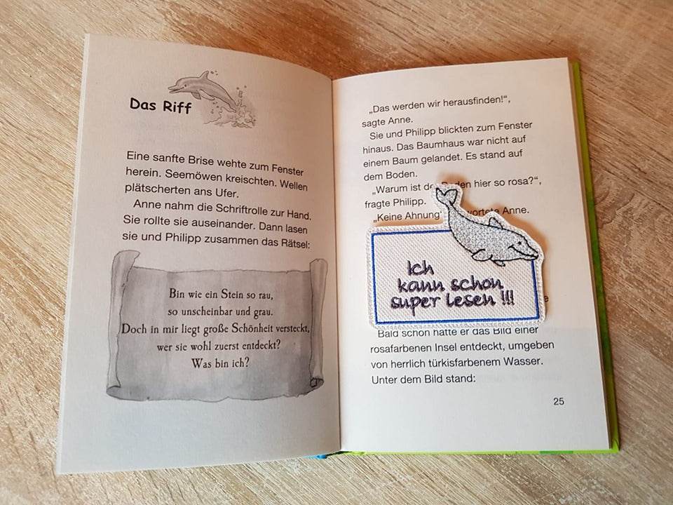 Stickdatei - Lesehilfe - Lineale mit versch. Motiven (Schulanfang, Grundschule, Einschulung) - Sewando