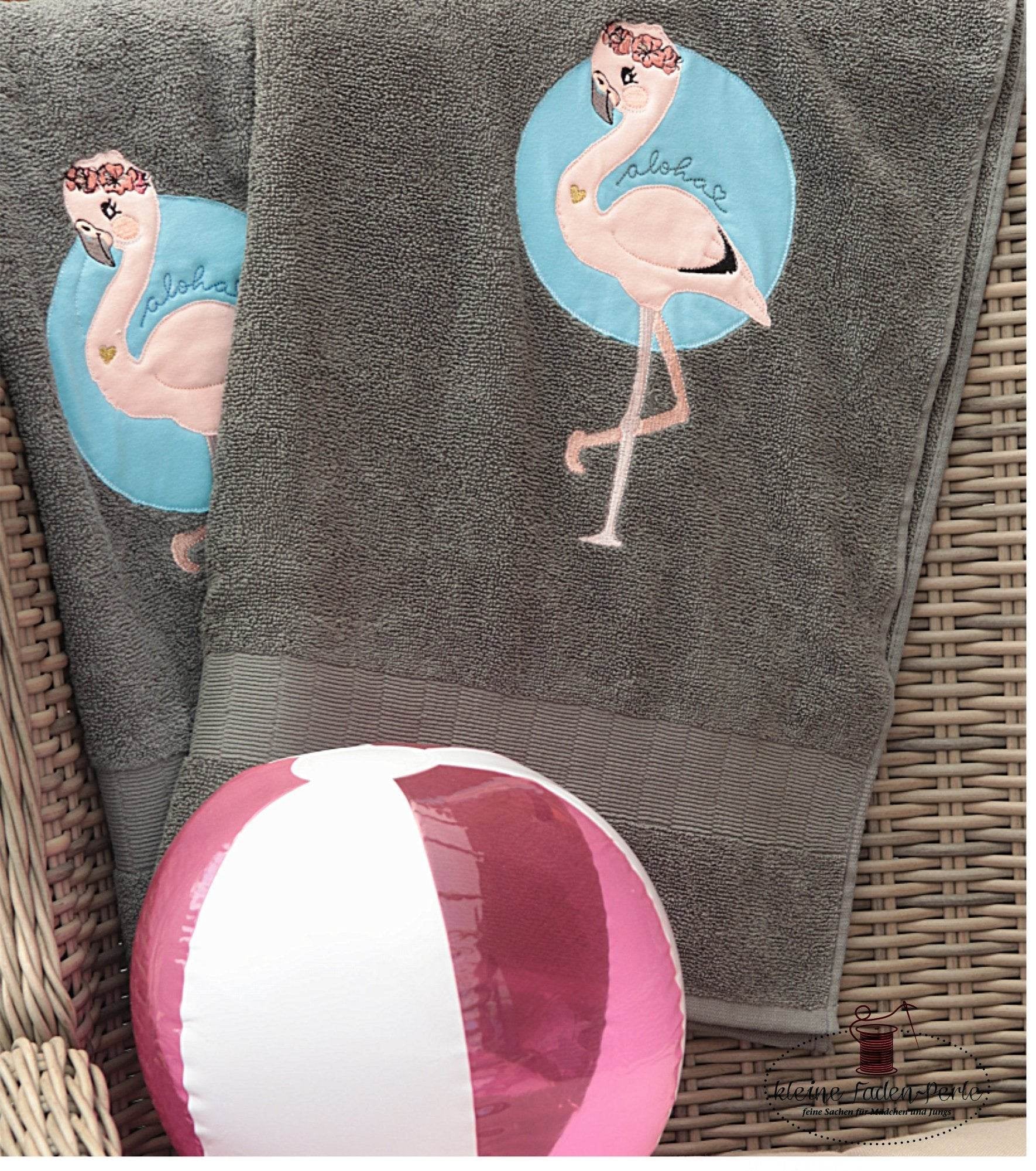 Stickdatei Frieda und Fred Flamingo - Rahmen 18x30 - Sewando