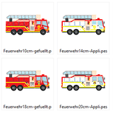 Stickdatei - Feuerwehr Feuerwehrauto, Drehleiter - Sewando