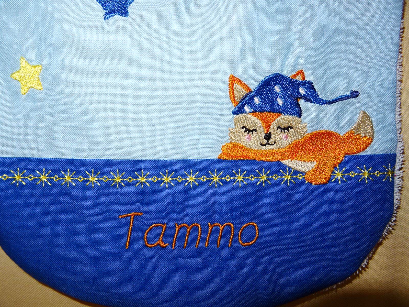 Stickdatei - Fuchs auf dem Mond Kissen und Laetzchen SET ITH - Sewando