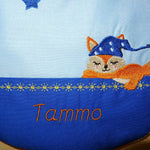 Stickdatei - Fuchs auf dem Mond Kissen und Laetzchen SET ITH - Sewando
