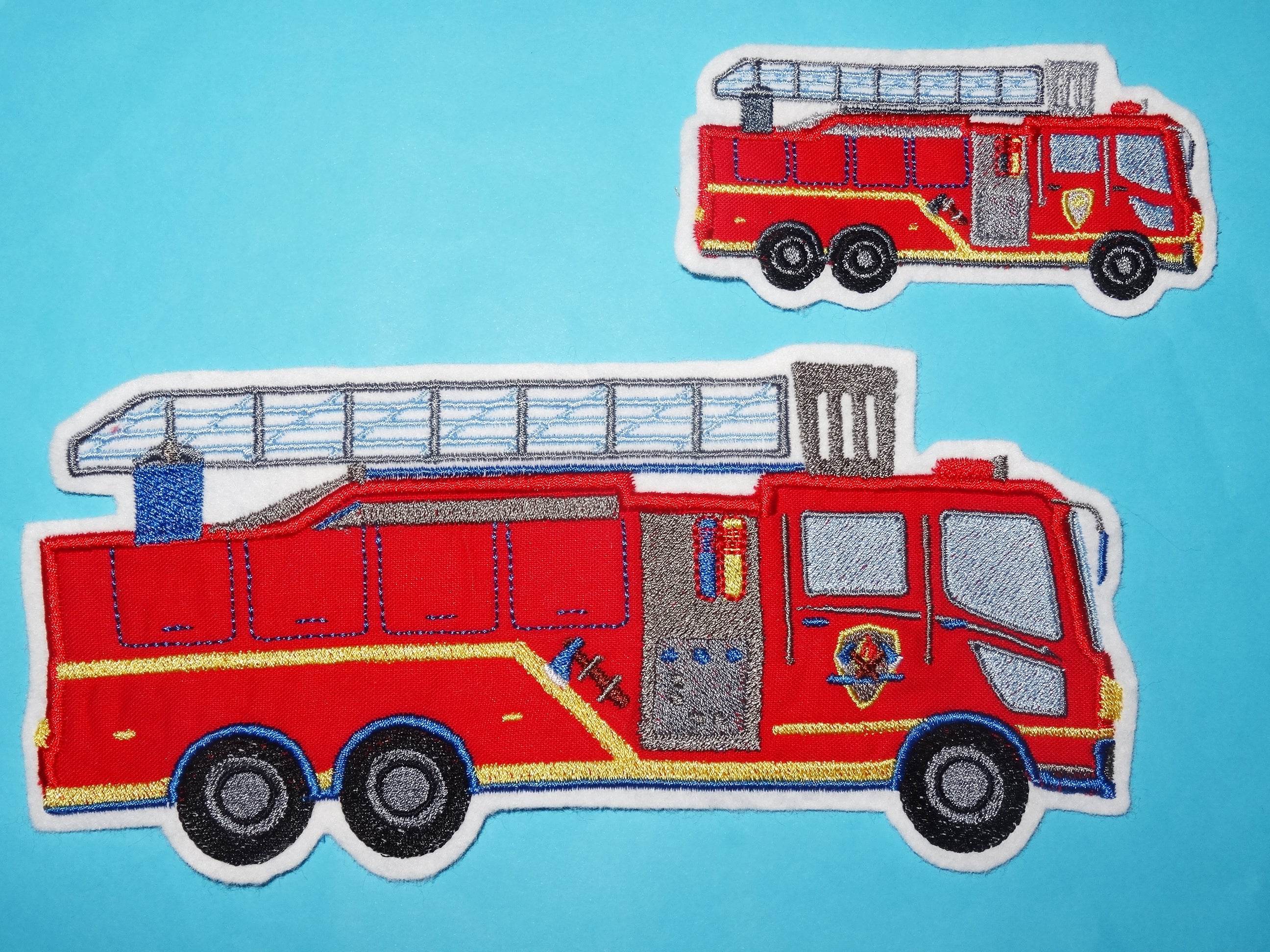 Stickdatei - Feuerwehr Feuerwehrauto, Drehleiter - Sewando