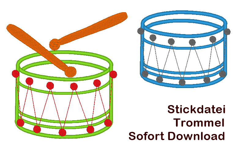 Stickdatei Trommel - Sewando