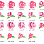 Stickdatei Rosen - Rose Hochzeit - Sewando