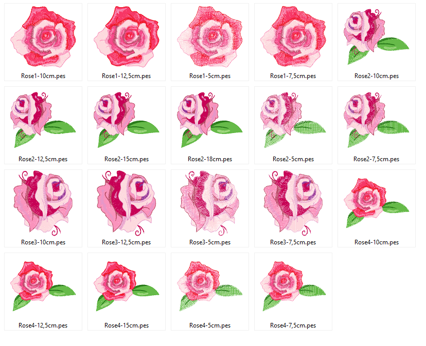 Stickdatei Rosen - Rose Hochzeit - Sewando