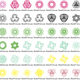 Stickdatei - Zirkel Mandala Mini Blumen 2 bis 4cm Teil 2 - Sewando