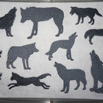 Wolf Silhouetten Stickdatei - Sewando
