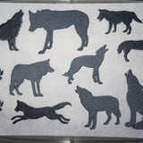 Wolf Silhouetten Stickdatei - Sewando