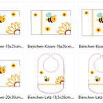 Stickdatei - Biene Kissen und Lätzchen SET ITH - Sewando