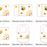 Stickdatei - Biene Kissen und Lätzchen SET ITH - Sewando