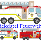 Stickdatei - Feuerwehr Feuerwehrauto, Drehleiter - Sewando