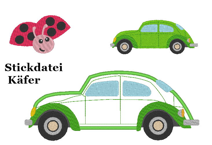 Auto Stickdatei inkl Kissen ITH - Sewando