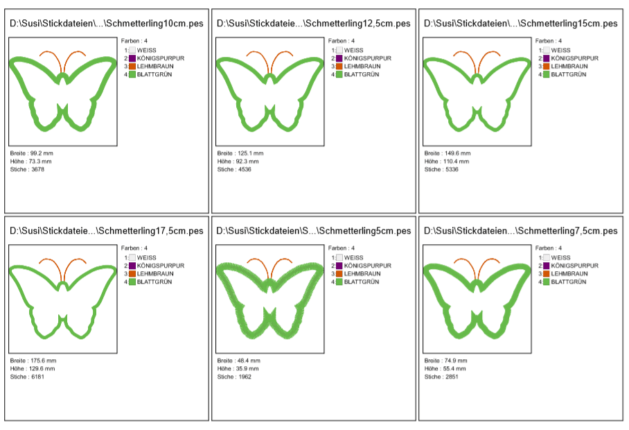 Stickdatei Freebie - einfacher Schmetterling - Sewando