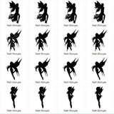 Fee Silhouetten Stickdatei - Sewando