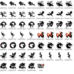 Stickdatei - Drachen Silhouette - Sewando