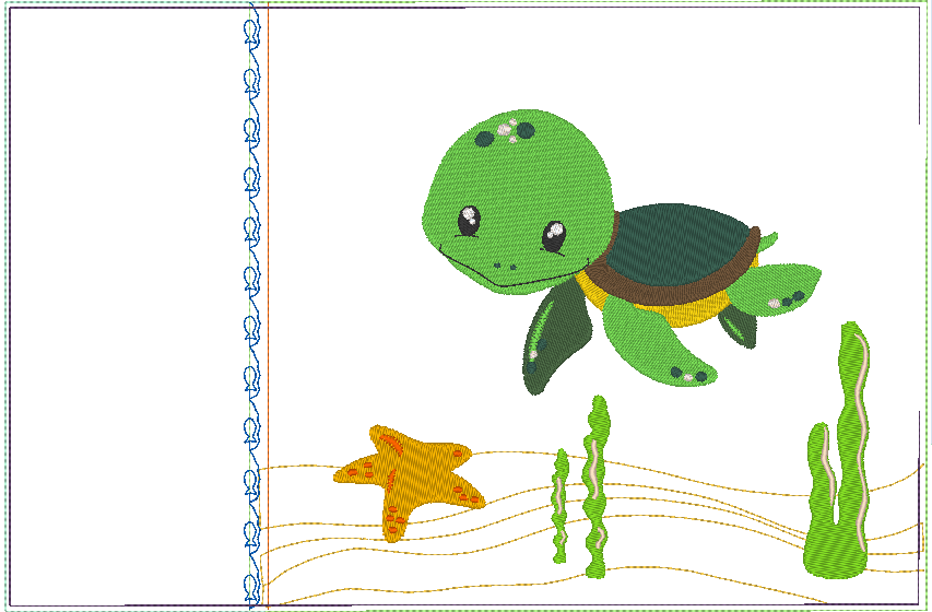 Stickdatei - Schildkroete Kissen und Laetzchen SET ITH - Sewando