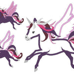 Stickdatei - Pegasus Pferd Einhorn in 7 Größen - Sewando