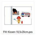 Feuerwehr Kissen ITH Stickdatei - Sewando