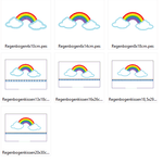 Regenbogen inkl. Kissen ITH Stickdatei - Sewando