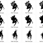 Fee Silhouetten Stickdatei - Sewando
