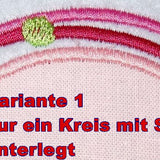 Stickdatei - Kreis Buttons Rahmen mit dreifachem Rand in 16 Größen