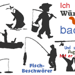 Stickdatei - Angler Angel Angeln Fisch - Sewando