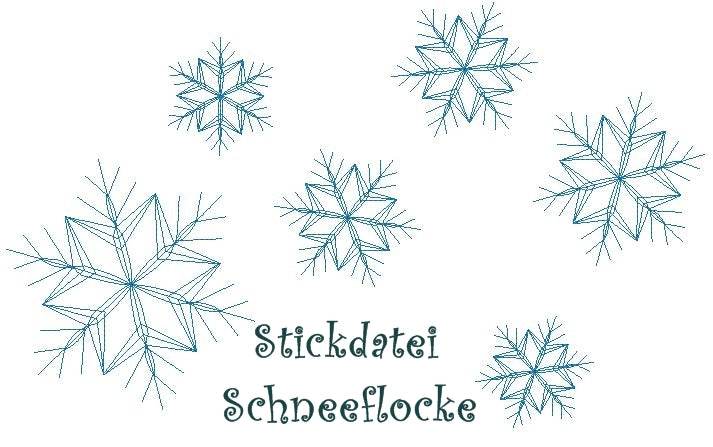 Freebie - Schneeflocken Stickdatei - Sewando