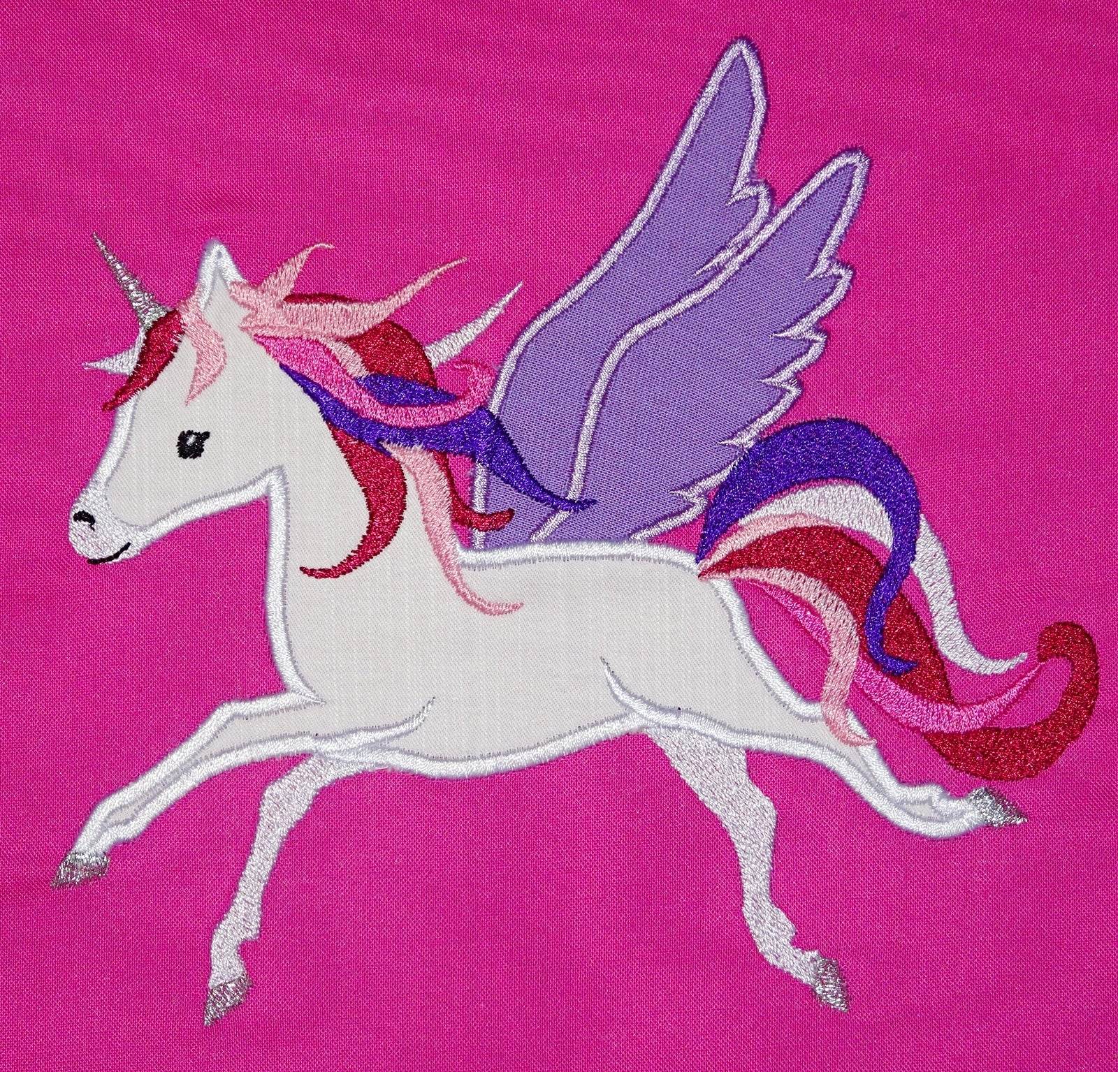 Stickdatei - Pegasus Pferd Einhorn in 7 Größen - Sewando
