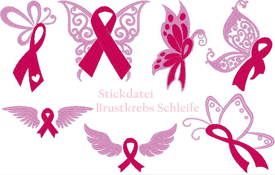 Brustkrebs Schleife Stickdatei - Sewando