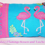 Stickdatei Flamingo Taschenmotiv + Kissen ITH - Sewando