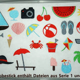 Sommer 1.0 Stickdatei 12 Motive in je 3 Groeßen - Sewando