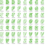Buchstaben Stickdatei Alphabet 3cm 5cm 7cm 10 cm - Sewando