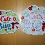 Freebie - Stickdatei - Cute as a Bug Käfer - Sewando