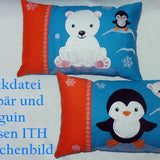 Stickdatei - Taschenmotiv + Kissen Eisbaer und Pinguin ITH - Sewando