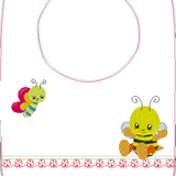 Stickdatei - Biene mit Schmetterling Kissen und Laetzchen SET ITH - Sewando