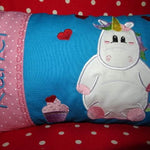 Stickdatei dickes Einhorn inkl. Kissen ITH - Sewando