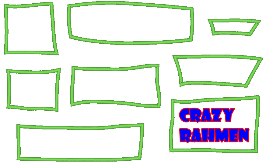Crazy Rahmen Button Stickdatei - Sewando