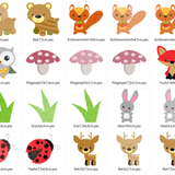 Stickdatei kleine Waldtiere bis 10 cm - Sewando