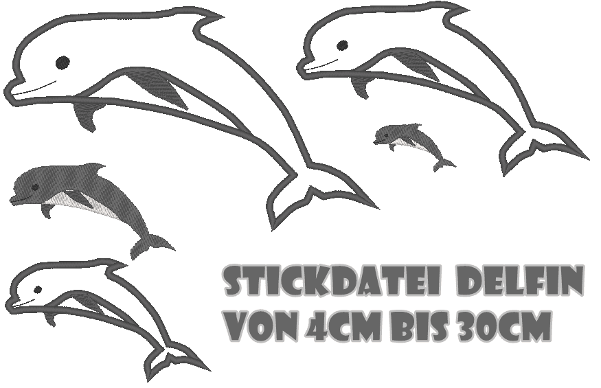 Stickdatei Delfin Delphine - Sewando