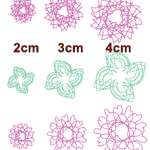 Stickdatei - Zirkel Mandala Mini Blumen 2 bis 4cm Teil 2 - Sewando