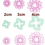 Stickdatei - Zirkel Mandala Mini Blumen 2 bis 4cm Teil 2 - Sewando