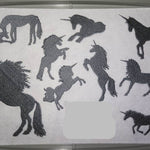 Einhorn Silhouetten Stickdatei - Sewando