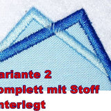 Stickdatei - Rechteck Buttons Rahmen mit doppeltem Rand in 14 Größen