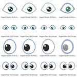 Augen für Kuscheltiere Kissen Bettschlangen Stickdatei - Sewando