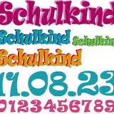 Stickdatei - Schulkind in 3D Optik und Zahlen - Sewando