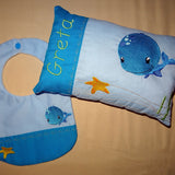 Stickdatei - Wal Kissen und Laetzchen SET ITH