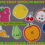 Stickdatei - freche Früchtchen Obst gefüllt - Sewando